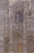 Claude Monet Rouen Cathedral in Overcast Weather oil painting reproduction
